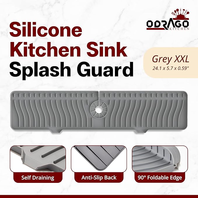 ODRAGO Silicone Kitchen Sink Splash Guard