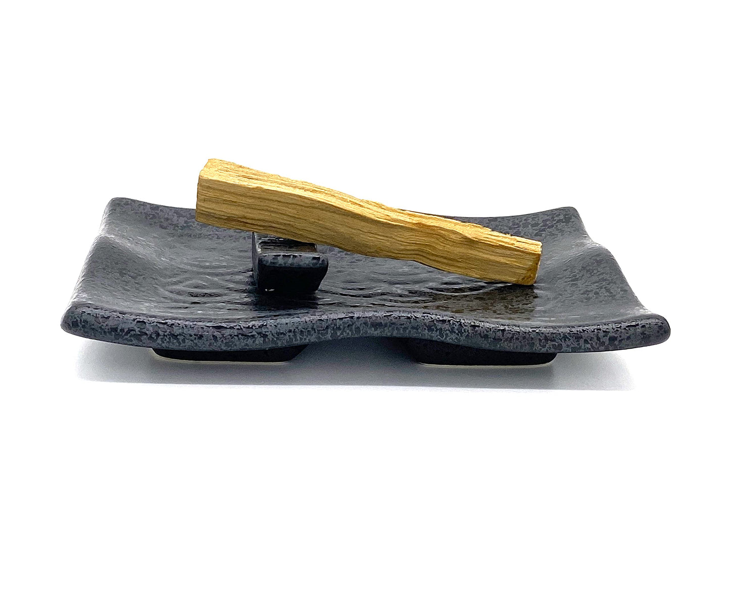 TOBOHU Black Rectangle Ceramic Palo Santo Holder, Wood Incense Stick Burning Bowl, Ceramic Burner for Palo Santo Sticks
