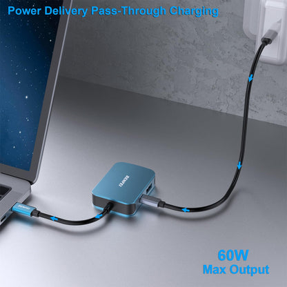 BENFEI USB C HUB, USB Type-C to HDMI VGA Adapter, USB C to USB Adapter, USB Type-C Power Delivery, Compatible for MacBook Pro 2021/2020/2019,Surface Book 2, Dell XPS 13/15, Pixelbook and More
