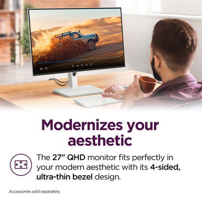 Lenovo L22e-40 Monitor, 21.45” FullHD Resolution, 250 nits Brightness, 75Hz Refresh Rate, AMD FreeSync, HDMI and VGA Ports, Tilt-Adjustable Stand, Natural Low Blue Light, Cloud Grey