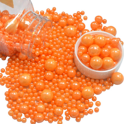 Orange Sprinkles Halloween Sprinkles for Cupcakes Edible Sugar Pearls Cookie Ice Cream Cake Topper Cupcake Decorations Wedding Halloween Christmas Supplies