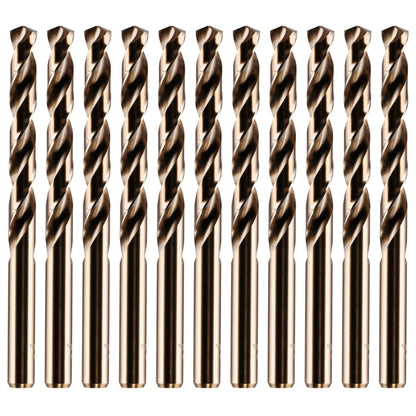 Rennie Tools - Box of 10 x 4mm HSS Gold Cobalt Jobber Drill Bit Set For Stainless Steel, Hard Metals, Aluminium, Cast Iron, Copper. Twist Drill Bit Sets Supplied In A Box. 4mm Drill Bit Set