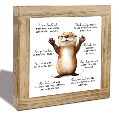 Inspirational Desk Sign Gift, Encouragement Motivational Quote Tabletop Decor, Stress Relief Positive Reminder for Home Office Desk Shelf, Thoughtful Gift for Coworkers Friends