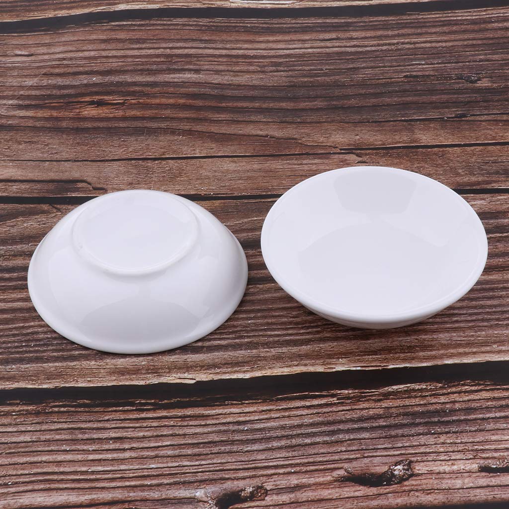 dailymall 2 Pcs 3.8 Inch Round Replacement Ceramic Dish For Electric Burner Warmer