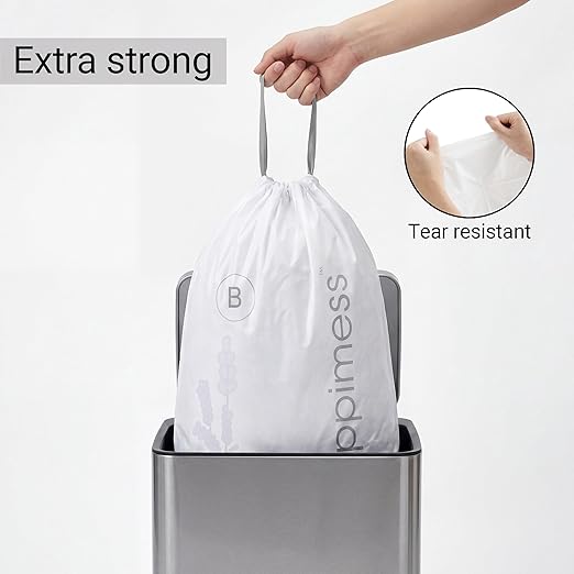happimess 5.3 Gallon Drawstring Trash Bags, Lavender Scent, Heavy Duty MDPE