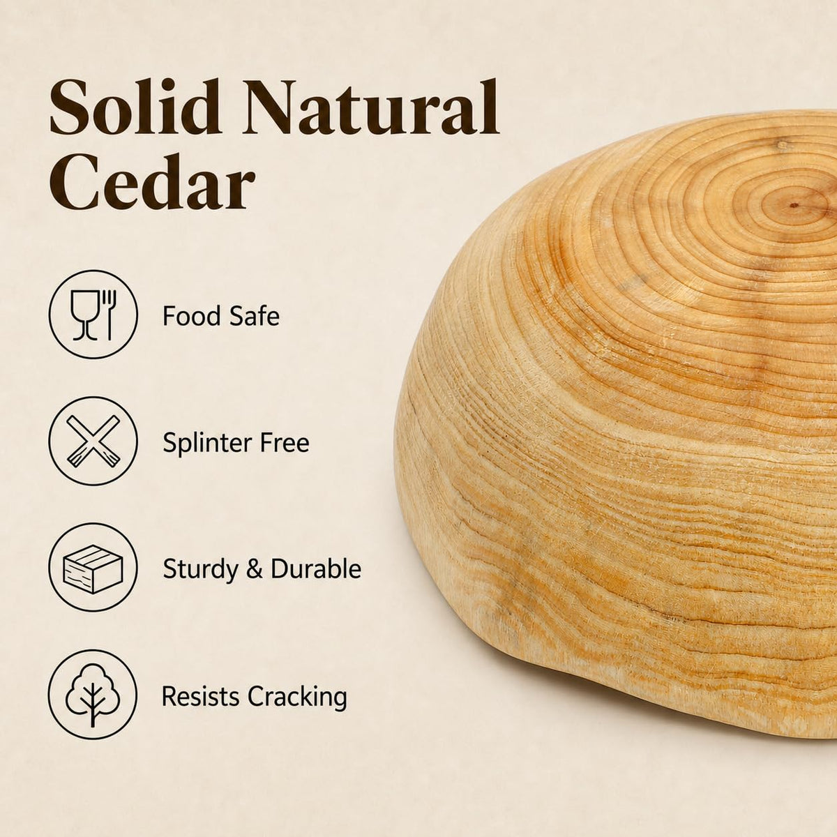 Elsjoy Decorative Natural Wood Bowl, Rustic Wooden Fruit Bowl, Creative Irregular Shaped Wood Serving Bowl for Snack, Candy, Keys, Home Decor