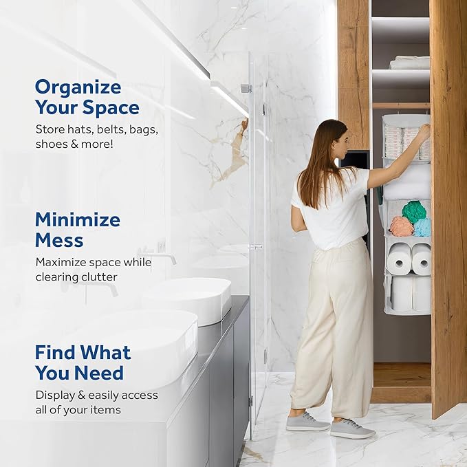 ZOBER Hanging Closet Organizer, 5-Shelf