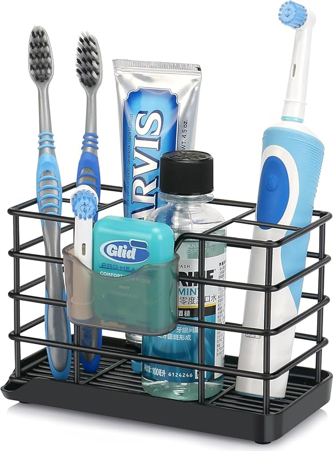 Toothbrush Holders for Bathrooms, Stainless Steel Bathroom Toothbrush Holder