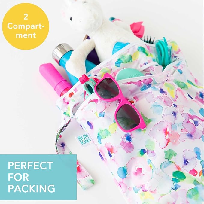 Bumkins Waterproof Wet Dry Bag for Baby, Cloth Diaper, Pump Parts, Gym Clothes