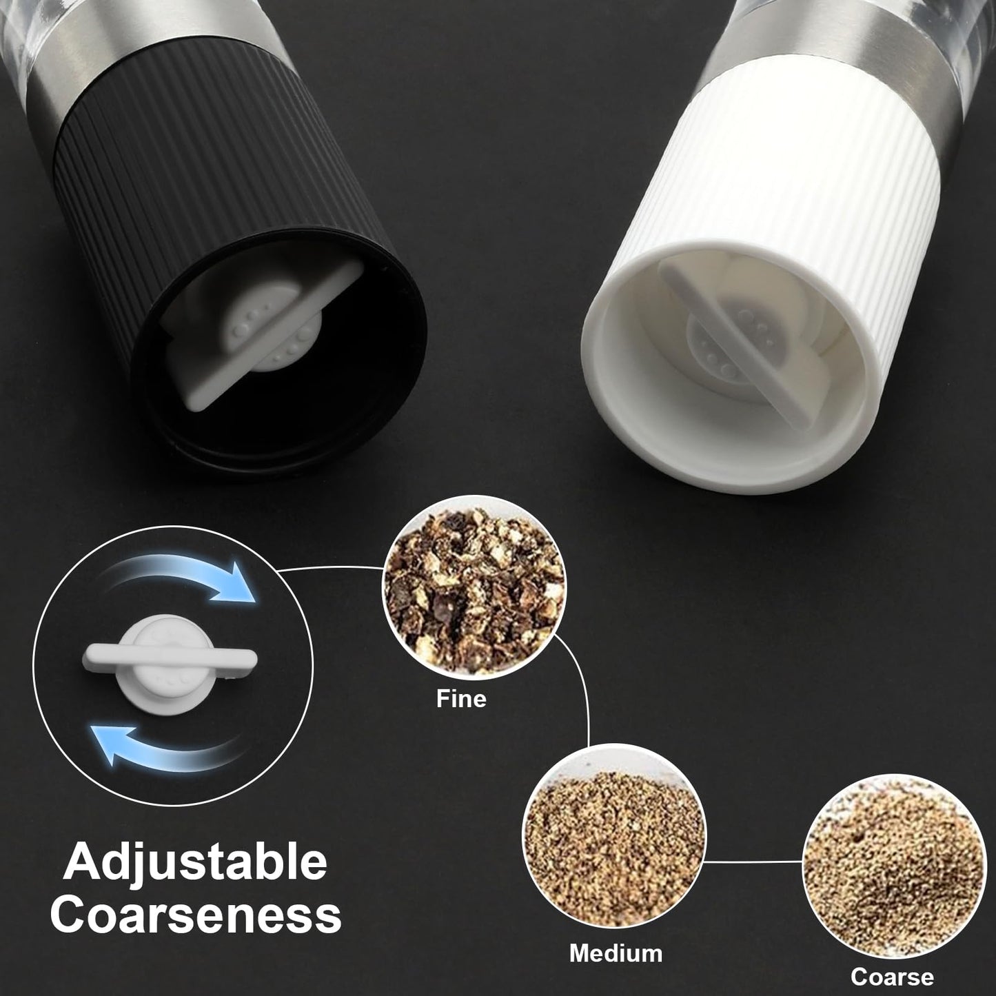 4-Piece Mini Salt and Pepper Grinder Set