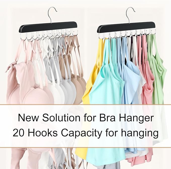 2 Pack Bra Hanger, Capacity Foldable Tank Top Hanger