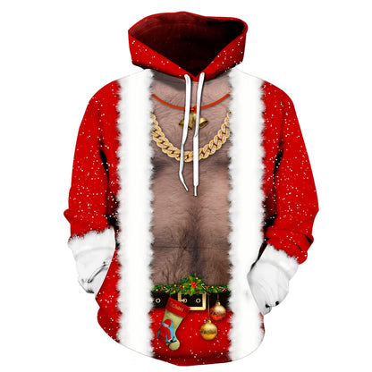 SANKILL Graphic Hoodies for Men Funny Novelty Pullover Sweatshirt Xmas Gifts Black red Anime Hoodie Cool Designs Rapper