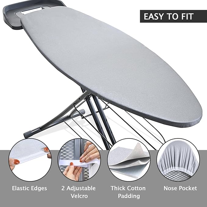 SheeChung Ironing Board Cover and Pad 22“x57”, Thick Iron Board Cover