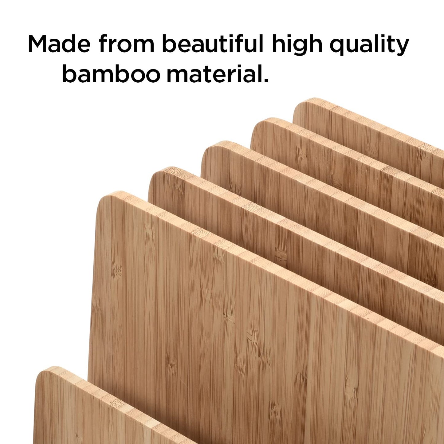 MobileVision Bamboo Device Organizer for Smartphones, Tablets and Laptops, 10 Slots