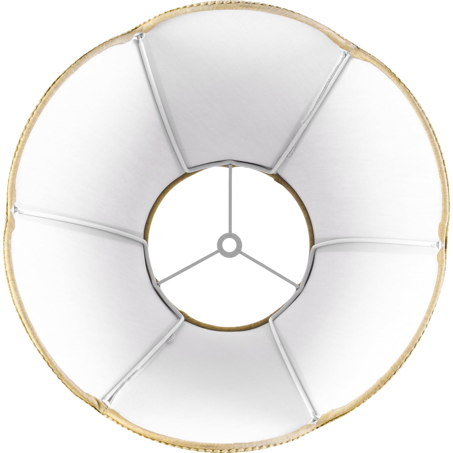 GO&SO Gold Lamp Shade Medium Bell Lamp Shades 2pc Edge Petal Braid Design Scalloped Lamp Shade,6"Top x 13"Bottom x 10.6"Vertical Height (Spider) Replacement Lampshades for Table Lamps - Easy Assembly