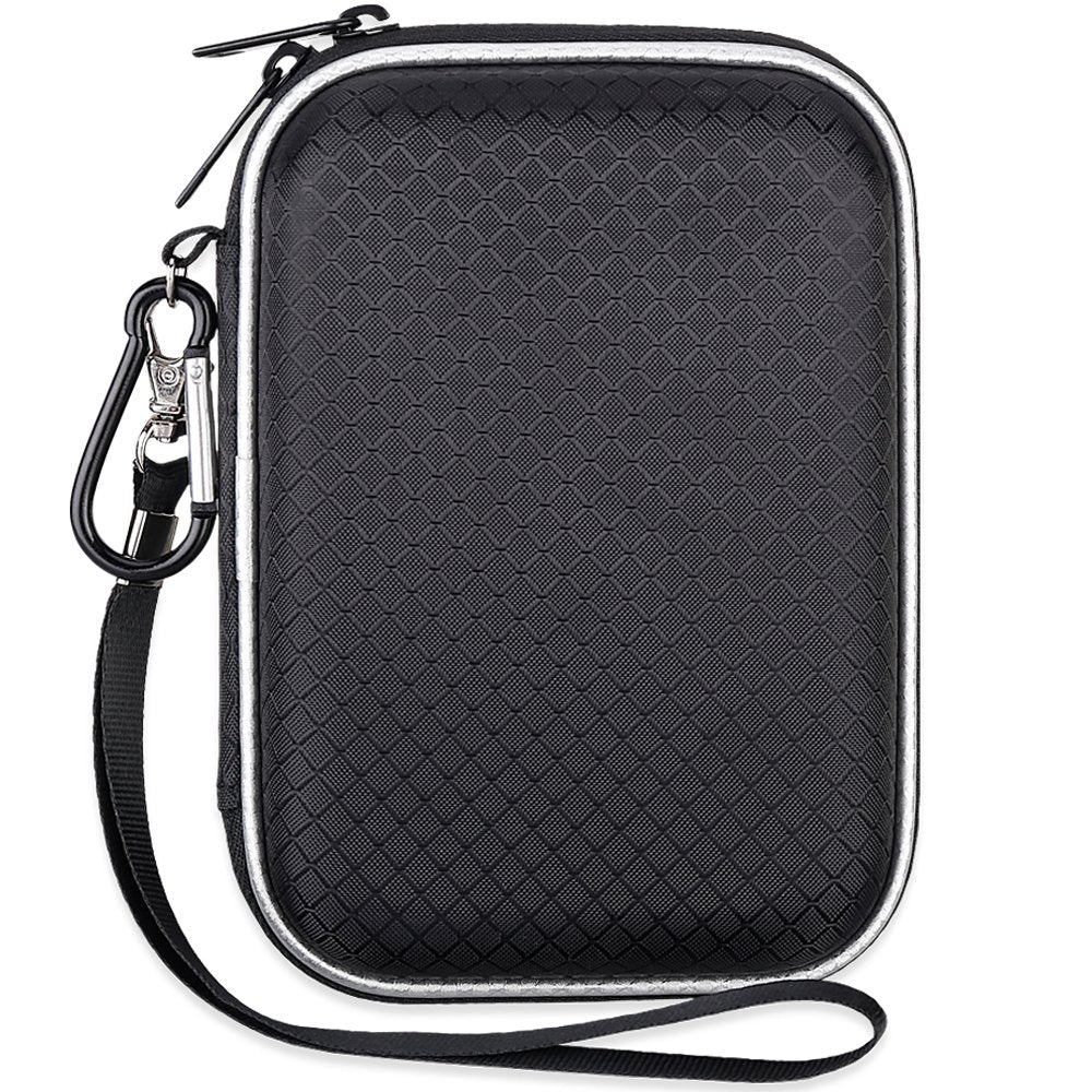 Lacdo External Hard Drive Carrying Case for Western Digital WD My Passport Mac for Ultra/WD Black P10/WD Elements 2.5 inch EVA Portable Storage Cable Case HDD 1TB 2TB 3TB 4TB 5TB Travel Cover, Black