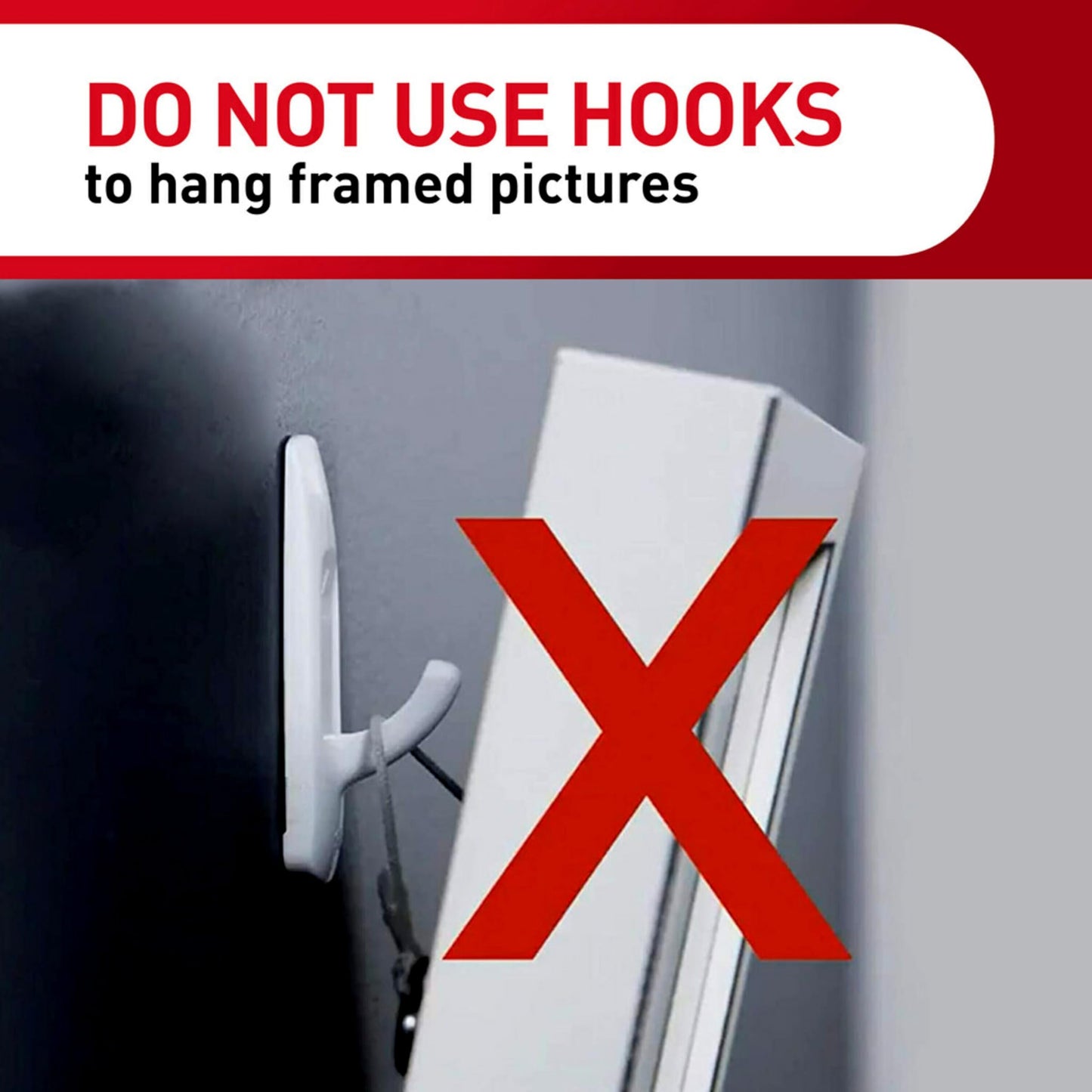 Command 5 lb Large Utility Hooks, 7 Wall Hooks and 12 Command Strips, Damage-Free Hanging with Adhesive Strips, No Tools for Hanging Christmas Decorations