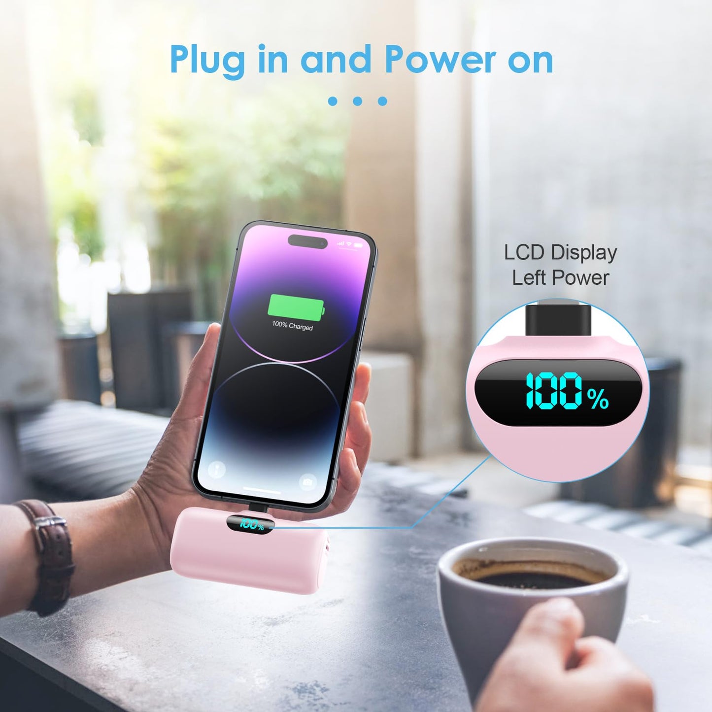 Small Portable Charger for iPhone,Upgraded 5000mAh PD Fast Charging Power Bank,Mini Battery Pack Backup Charger Compatible with iPhone 14/14 Pro Max/13/13 Pro/12 Pro/11/XS/XR/X/8/7/6 etc-Black