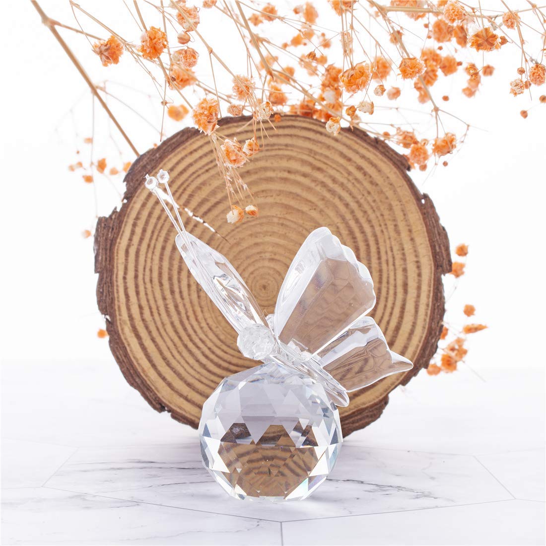 H&D HYALINE & DORA Sun Catcher Crystal Butterfly Animal Figurine Paperweight Home Table Decor