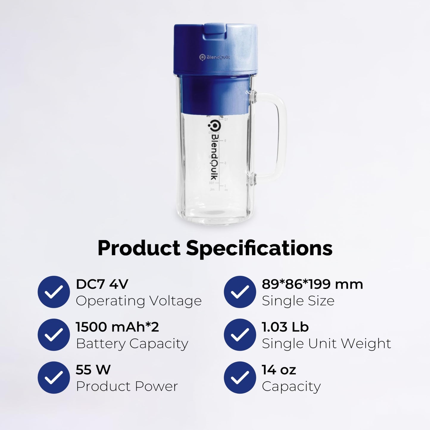 Personal Portable Blender For Shakes & Smoothies, Leakproof & Stylish Portable Mason Jar Shaker, Rechargeable Mini Blender with 10-Blade Blending System 14oz, Pink