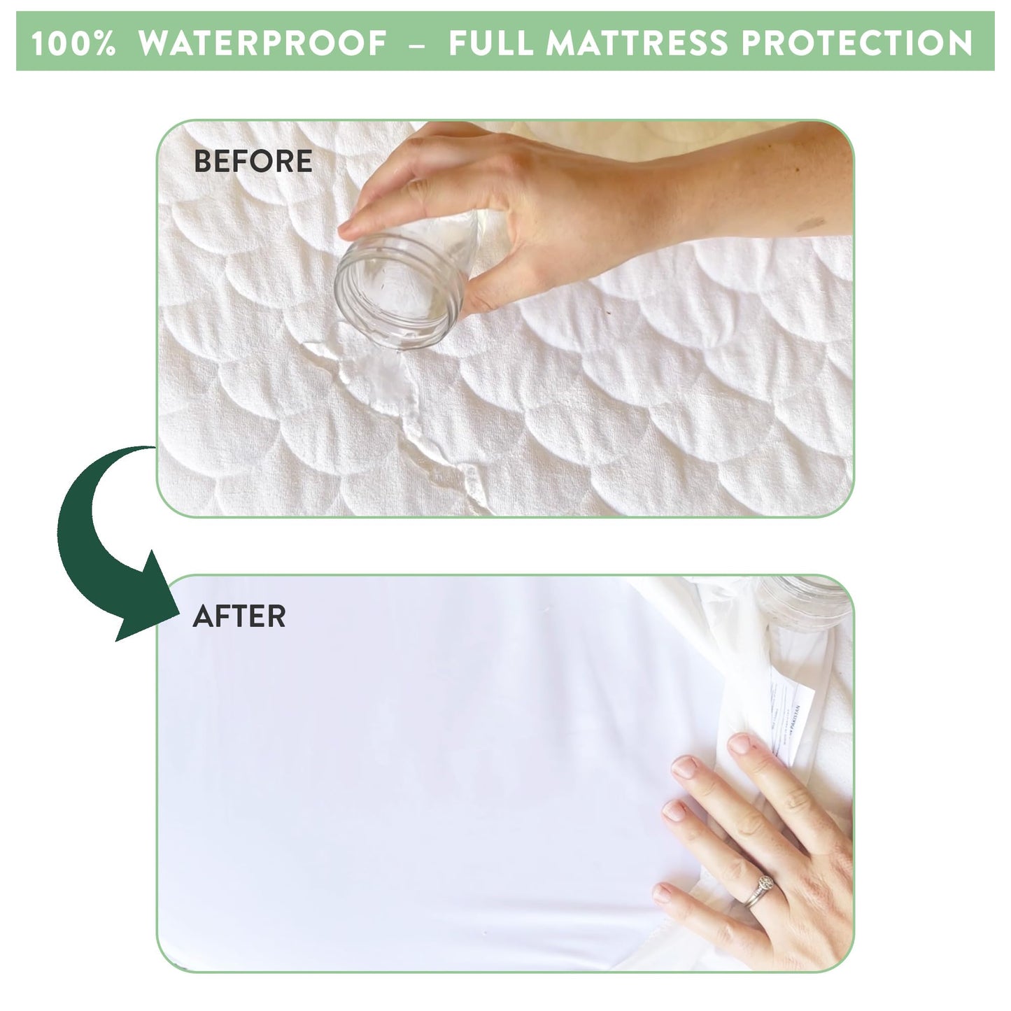Joey + Joan Waterproof Bassinet Mattress Pad Cover Compatible with SNOO Smart Bassinet – 2 Pack Quilted Mattress Protector – 15" x 31"