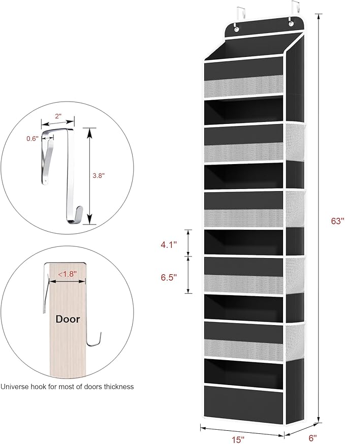 Univivi Door Hanging Organizer Nursery Closet Cabinet Baby Storage
