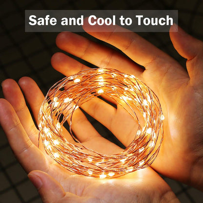 Lepro Fairy Lights Plug in, 10m 100 LED Copper Wire Fairy Lights, 33ft Warm White Christmas Tree Lights, Fairy String Lights Mains Powered for Christmas Decorations, Bedroom, Party, Wedding and More