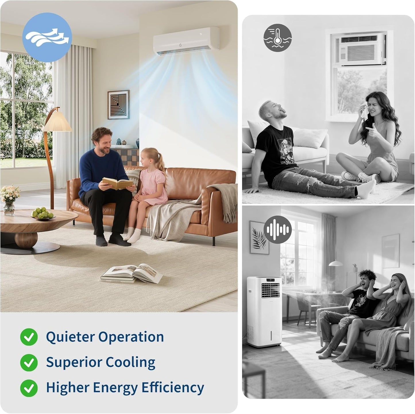 Garvee 9000 BTU Mini Split AC w/Remote Control 19 SEER2 230 V Cools Up to 450 Sq. Ft,Ductless Inverter Mini Split System w/0.75Ton Heat Pump Pre-Charged & Installation Kit, Ultra-Quiet