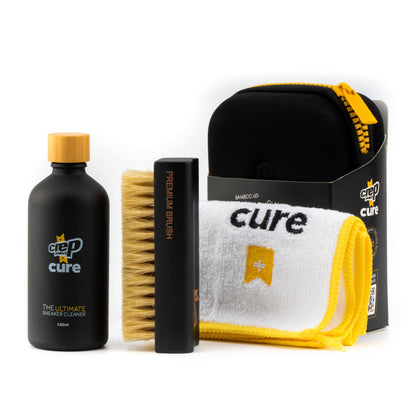 Crep Protect Cure Shoe Cleaner - Sneaker Cleaner Solution with Shoe Cleaning Brush & Microfiber Cleaning Cloth for Shoes, Sneaker, Leather, Nubuck, Suede & Canvas (100 ml).