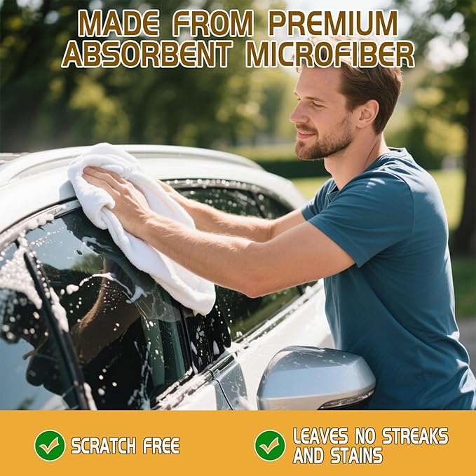 4 Pcs Extra Large Microfiber Cleaning Cloth, Lint and Streak Free