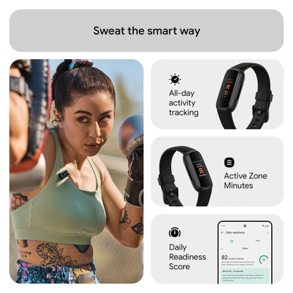 Google Fitbit Inspire 3 Activity Tracker with 6-months Premium Membership Included, up to 10 days battery life and Daily Readiness Score, Black/Midnight Zen