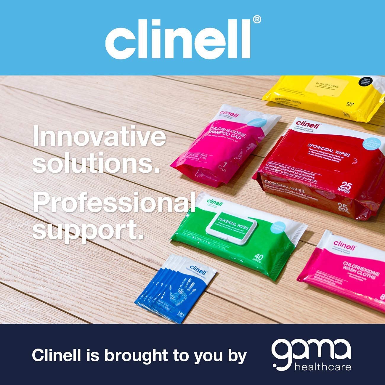 Clinell Antimicrobial Hand Wipes Ideal for Travel - 20 Packs of 8 Wipes - Dermatologically Tested, Kills 99.99% of bacteria & viruses