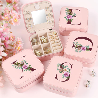 MFXIP Easter Basket Stuffers for Teens Essentials, Valentines Day Christmas Stocking Stuffers for Women Teen Girl Gifts Trendy Stuff Travel Jewelry Box Case Organizer Personalized Birthday Gifts