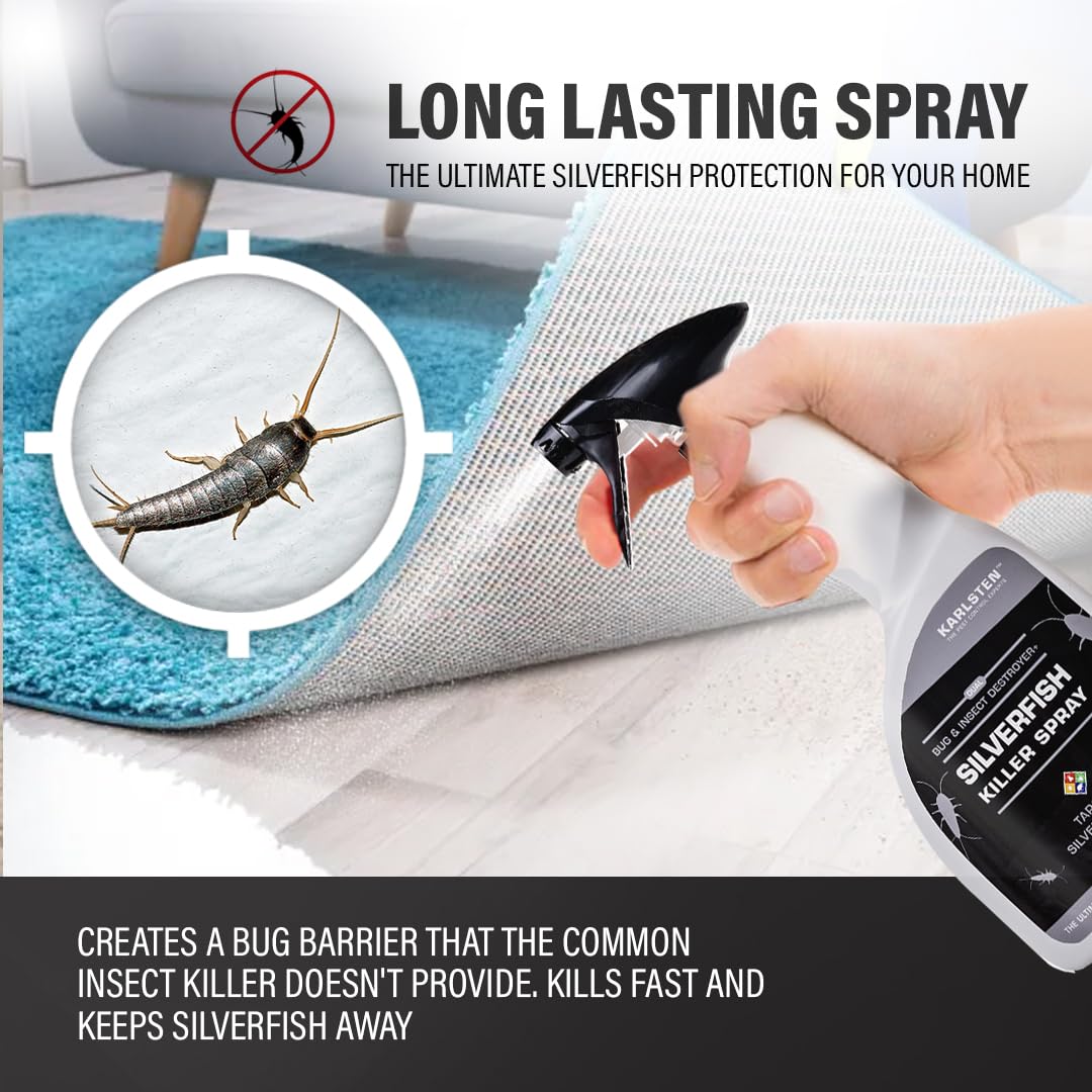 Karlsten Silverfish Killer Spray Fast Effective Quality Silverfish Killer 500 ml Non staining