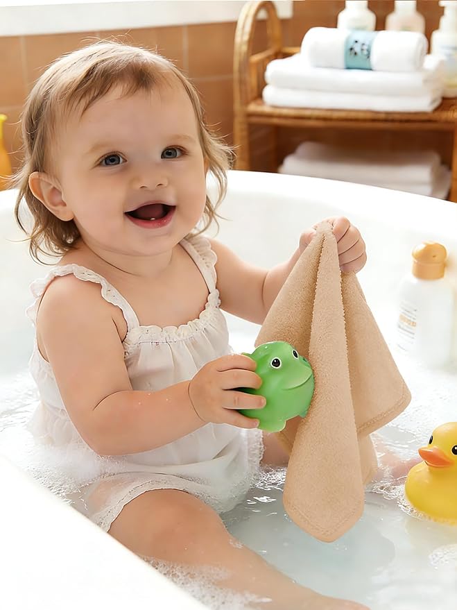 HIPHOP PANDA Baby Washcloths, Rayon Made from Bamboo