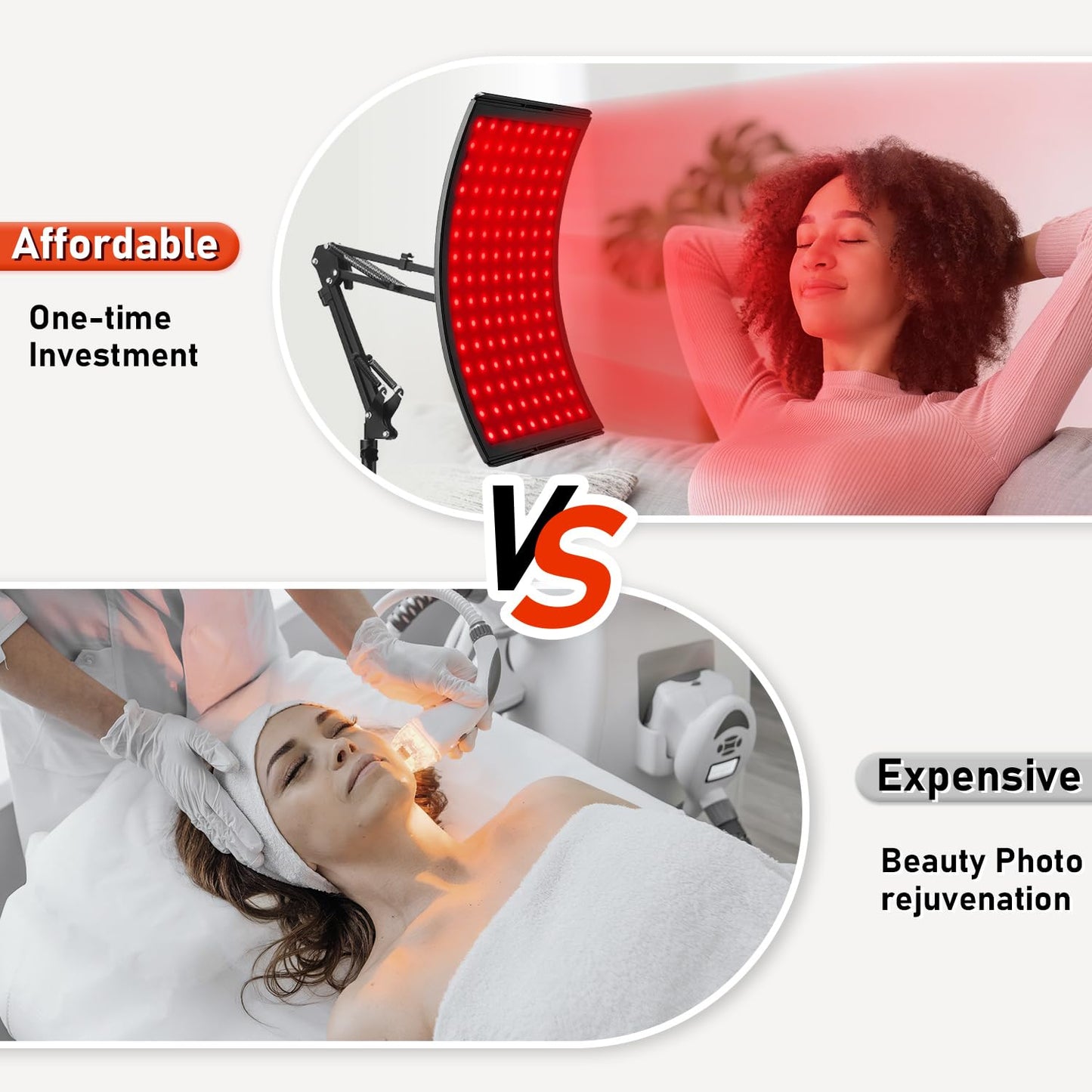 Viconor Red Light Therapy for Face and Body, Red Infrared Light Therapy Lamp with Stand Led 660nm & 850nm Infrared Light Device for Body