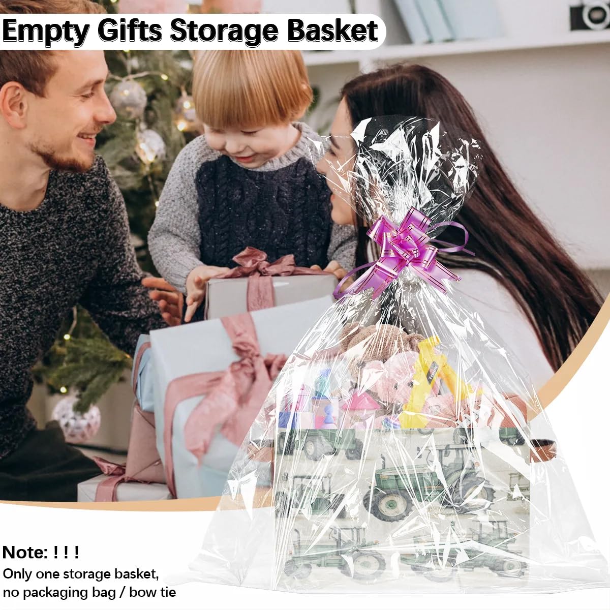 RPWOBBYQ Farmhouse Tractor Truck Storage Boxes Theme Storage Nursery Baskets with Handle Closet Collapsible Organizer Shelf Bins for Book Cloth 15 X 11 X 9.5 IN