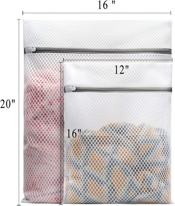 Muchfun 5Pcs Durable Honeycomb Mesh Laundry Bags
