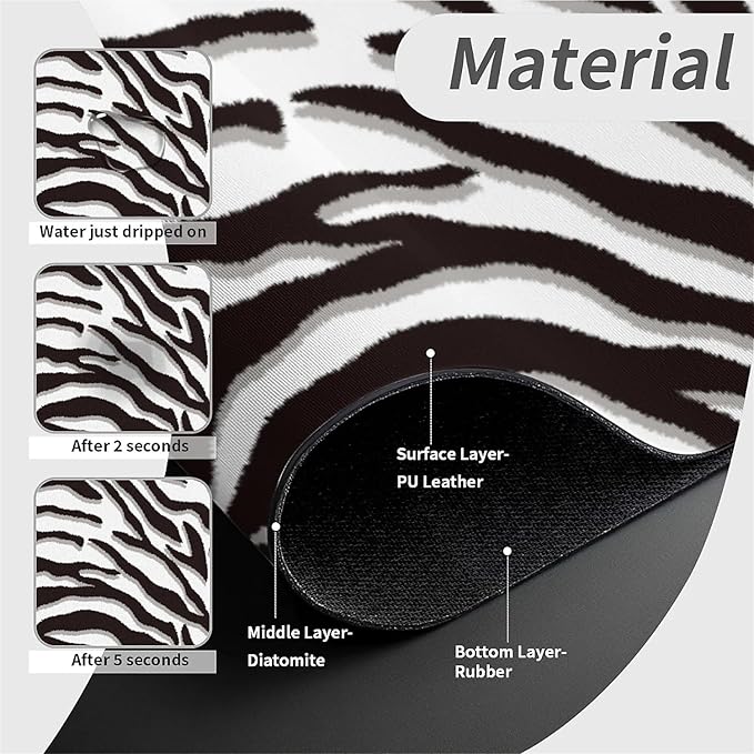 Kitchen Sink Splash Guard，Black-white checkered- Faucet Mat Sink Gadgets-Super