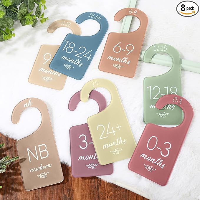 Whaline Acrylic Baby Closet Dividers Boho Hanging Acrylic Infant Clothes Hanger