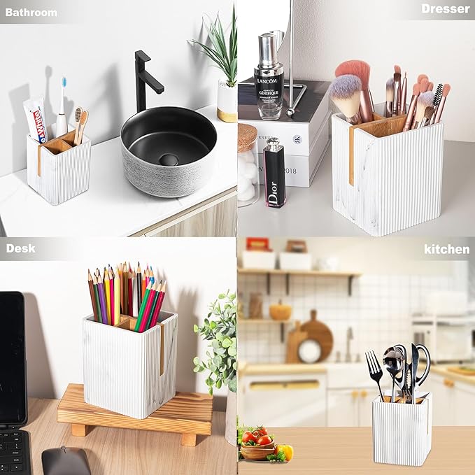 rejomiik Toothbrush Holders for Bathrooms Countertop, 3 Slots Electric Tooth
