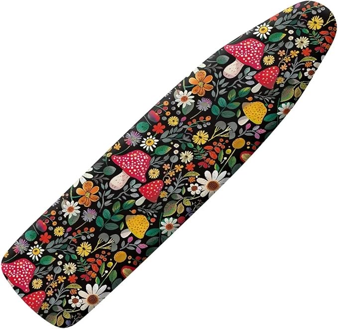 Mushroom Ironing Board Cover and Pad, Floral Ironing Board Cover, Stain