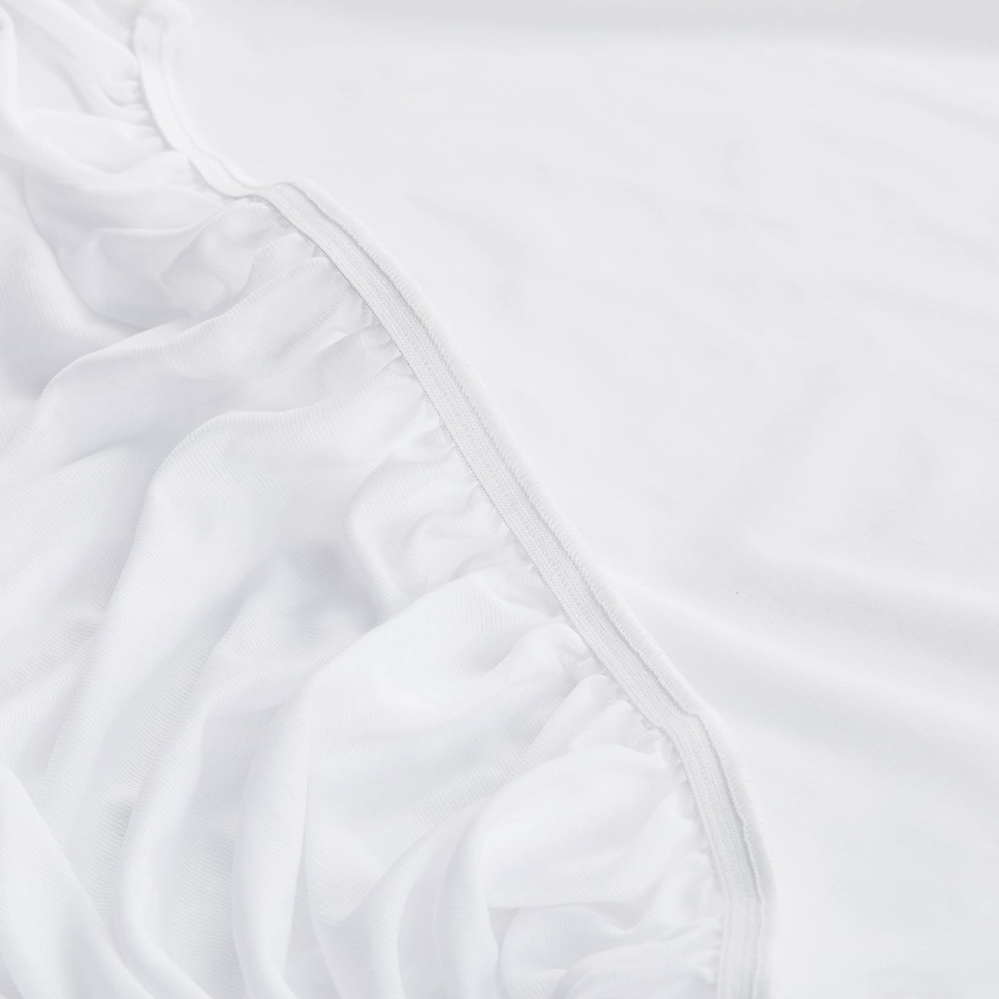 Serta Power Chill Waterproof Mattress Cover, Soft and Breathable Cooling Mattress Protector, 15" Elastic Deep Pocket for Secure Fit, Full, White