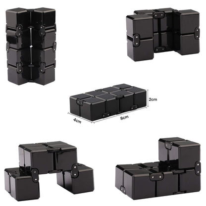 Funxim Infinity Cube Fidget Toy Cube suitable for Adults & Kids, New Version Fidget Finger Toy Stress and Anxiety relief, Killing Time Fidget Toys Infinite Cube