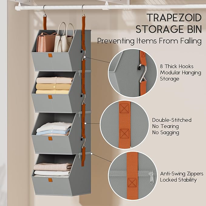 Hanging Closet Organizer 4 Tier