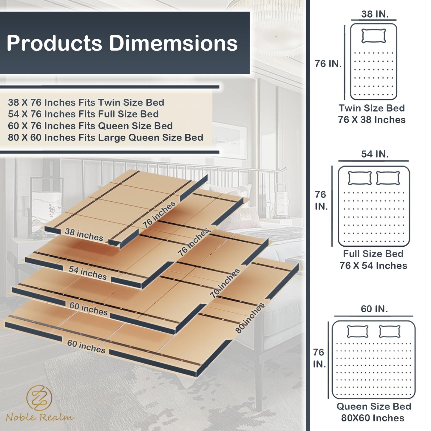 Bunkie Board Thin Wood 6mm Queen Size (60 x 76 in) | Modular Portability Design, Noise Minimizing, Low Profile Design, Easy Setup, Foldable| Bed Slats, Foldable Box Spring, Bed Support Slat