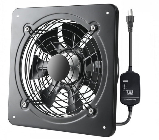 Gainsh 12 Inch Window & Wall Mounted Exhaust Fan, 720 CFM High Speed Ventilation Fan, 1460 RPM Industrial Extractor Fan with Adjustable Speed for Basement, Garage, Home, Office & Commercial Use