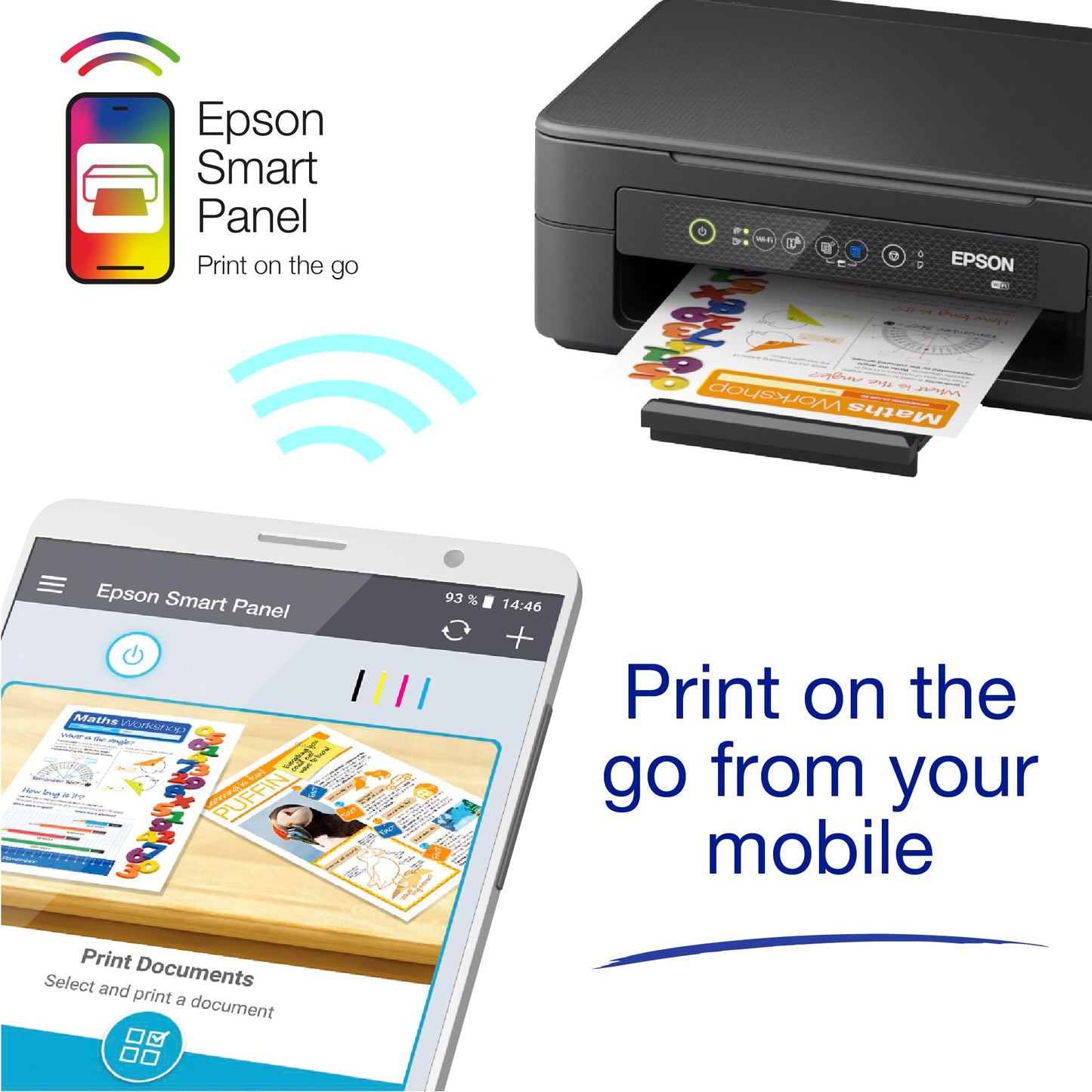 Epson Expression Home XP-2200 3-in-1 Ink Multifunction Printer, Scanner, Copier, WiFi, 1440dpi, A4, incl. 3 Months Readyprint Flex Trial