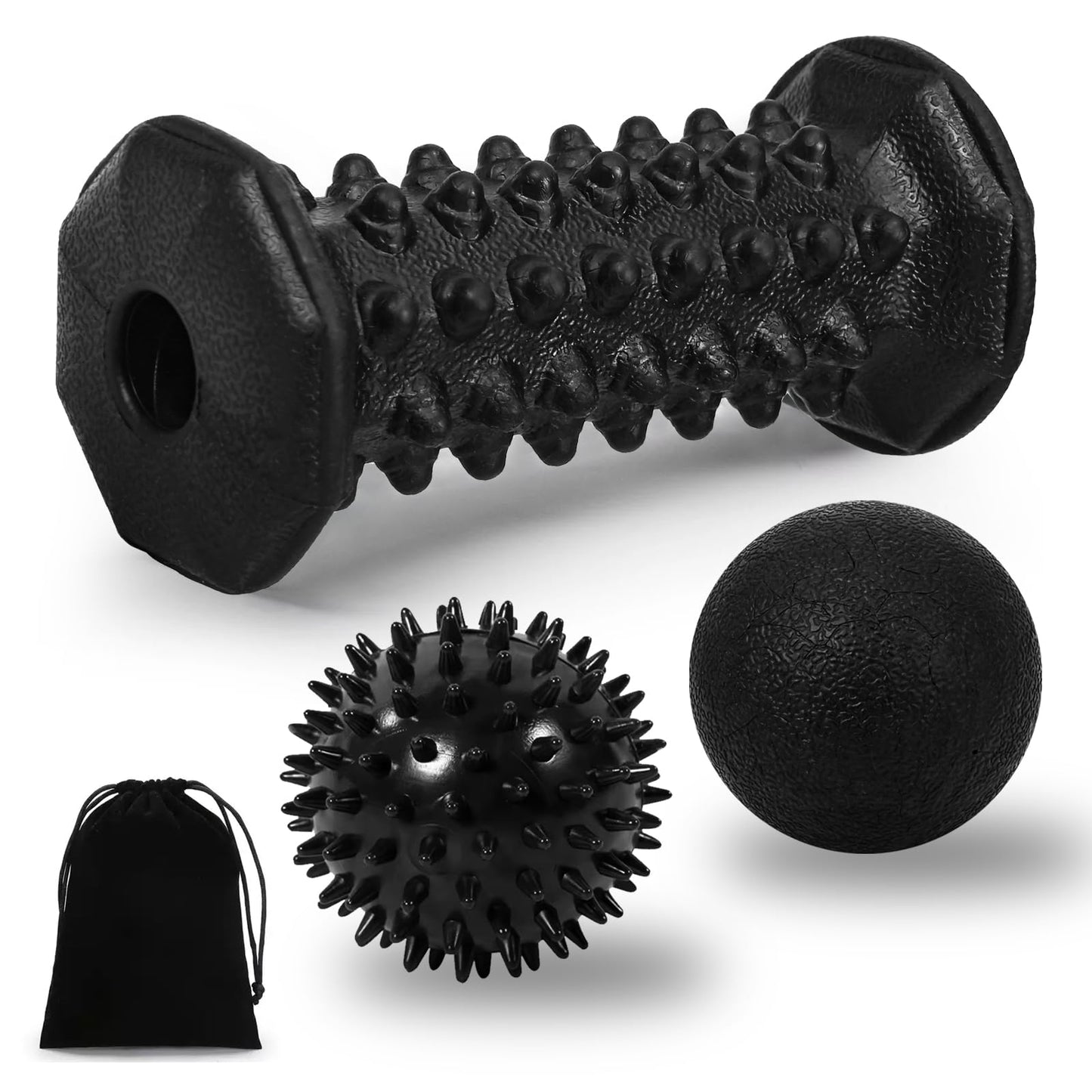 Plantar Fasciitis Relief,Foot Roller Massager,Massage Lacrosse Ball,Spiky Ball Therapy Set for Relieve Plantar Fasciitis,Foot Arch and Heel Pain,Neuropathy Pain Relief Feet,Deep Tissue Muscle Massage