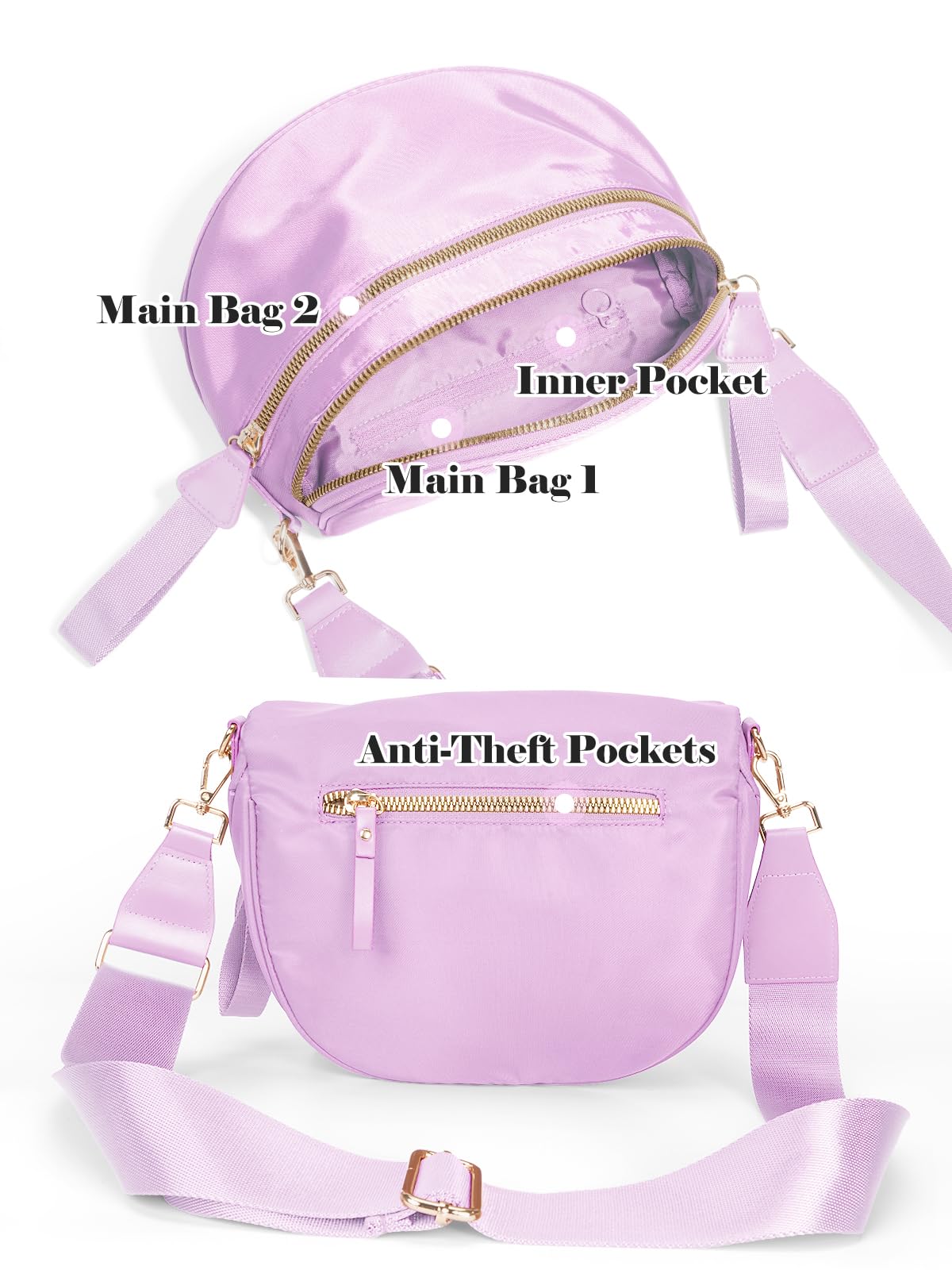 Pure Colour Crossbody Bag Bum Bag for Women,Spacious Purse Fanny Packs Belt Bag,Oversized Bum Bag (Colour Bum Bag-Beige)